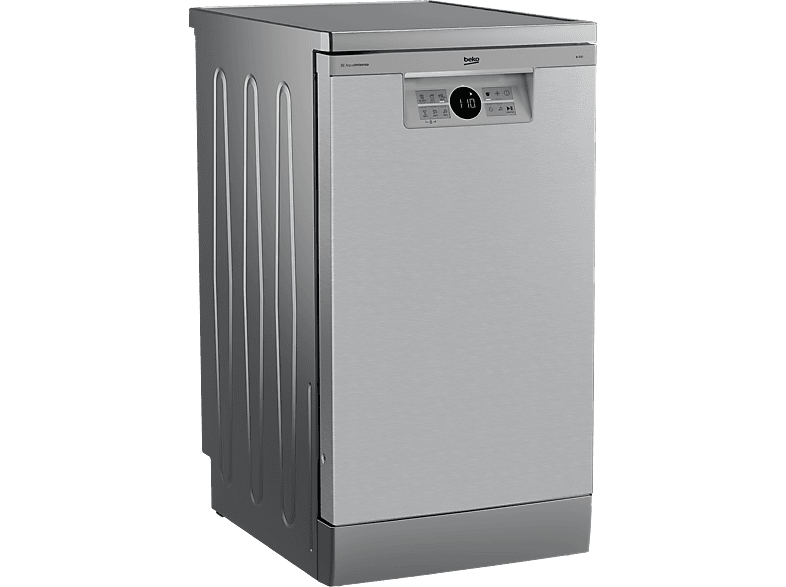 Lavavajillas - Beko BDFS26020XQ, 10 Servicios, 6 Programas, 45 cm, AquaIntense, Motor ProSmart, Inox