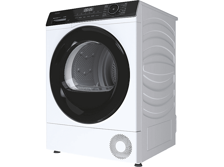 Secadora bomba de calor - Haier I-Pro Series 3 HD100-A2939E-IB, 10 kg, 15 programas, I-Refresh, Drying Lens, Blanco