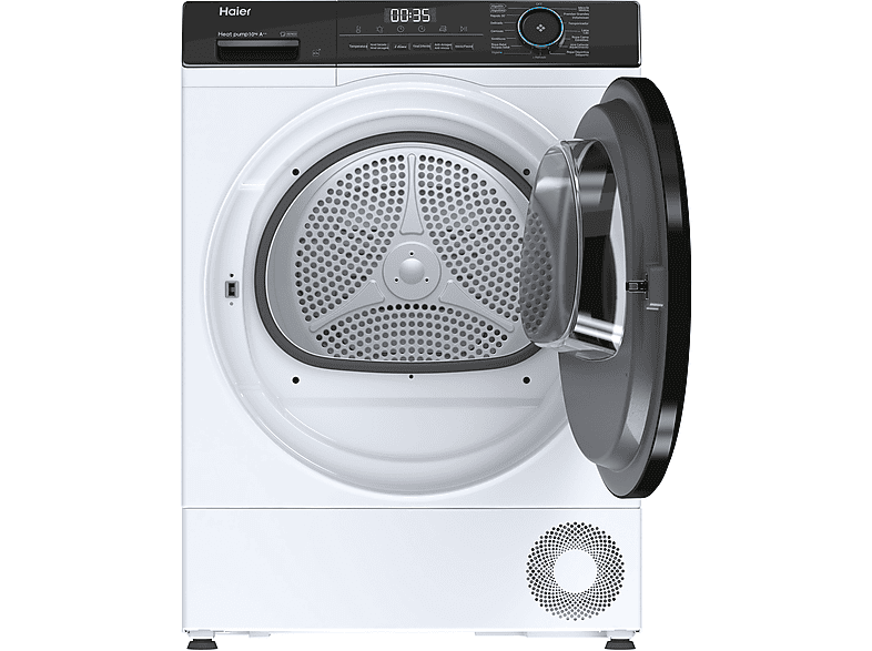 Secadora bomba de calor - Haier I-Pro Series 3 HD100-A2939E-IB, 10 kg, 15 programas, I-Refresh, Drying Lens, Blanco