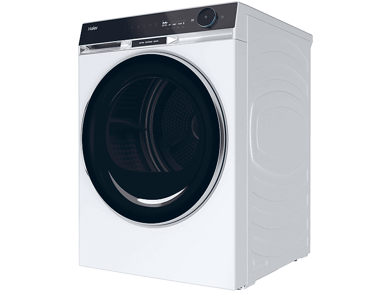 Secadora bomba de calor - Haier HD90-A3Q397U1-S X Series 11, 9 kg, 17 programas, Ultra Reverse Drum, Wi-Fi, Blanco