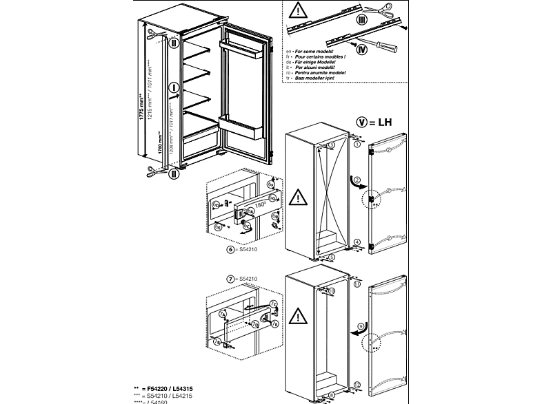 Congelador vertical integrable - Beko BFNA247E40SN, 220 l, 177.5 cm, No Frost, Sin panelar