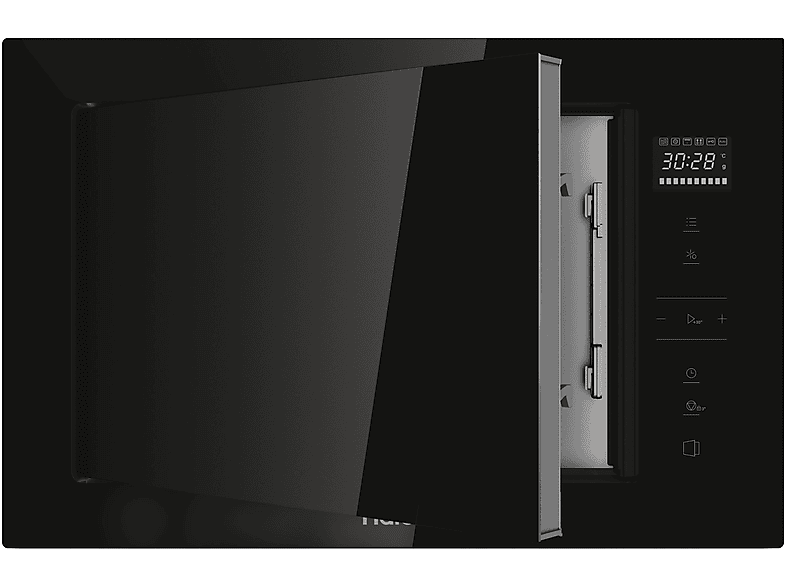 Microondas con grill integrable - Haier Series 2&4 H38MWID4ID27N, 900W, 6 niveles, 28 l, Negro