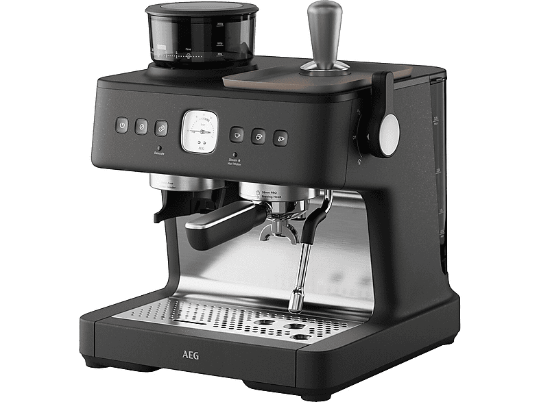 Máquina espresso - AEG EC8-1-8BP, 20 bar, 2200 W, 2 tazas, Negro