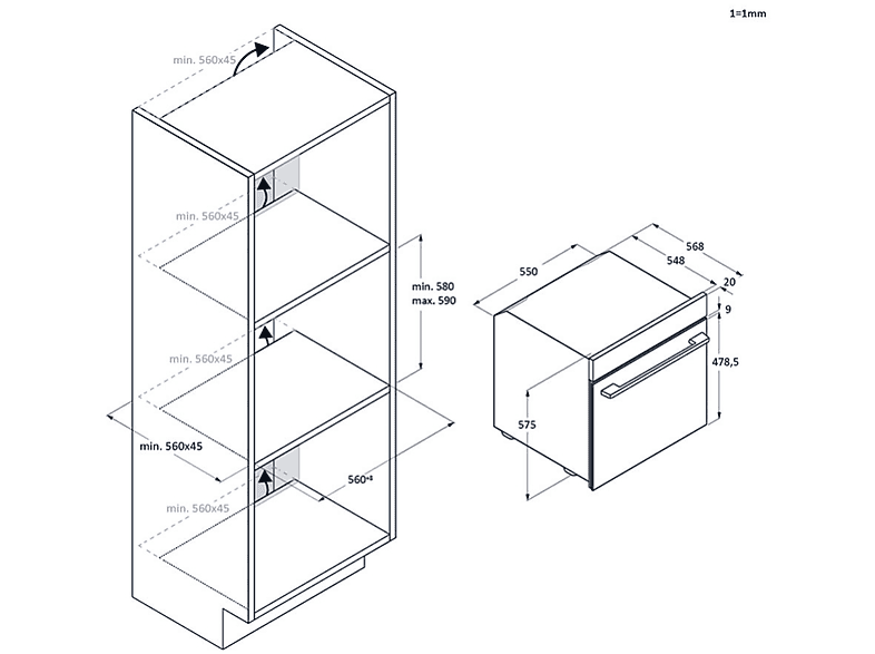Horno - Haier ID Series 2 H6 ID2P5B3YTX, Multifunción, Pirolítico y por agua, 78 l, Cavidad XXL, 12 funciones, 60 cm, Inox