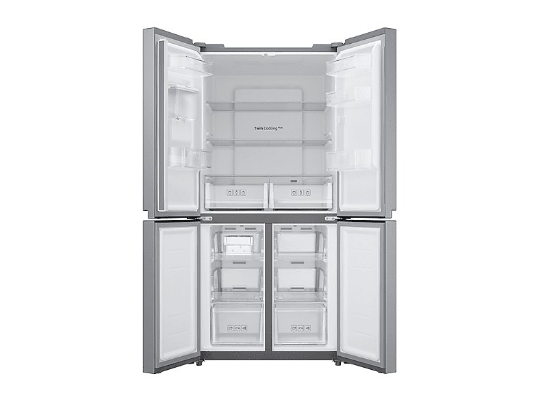 Frigorífico americano - Samsung RF48A401EM9/EF, Twin Cooling Plus, 179.3 cm, 488 l, Dispensador de agua, Twist Ice maker, Inox