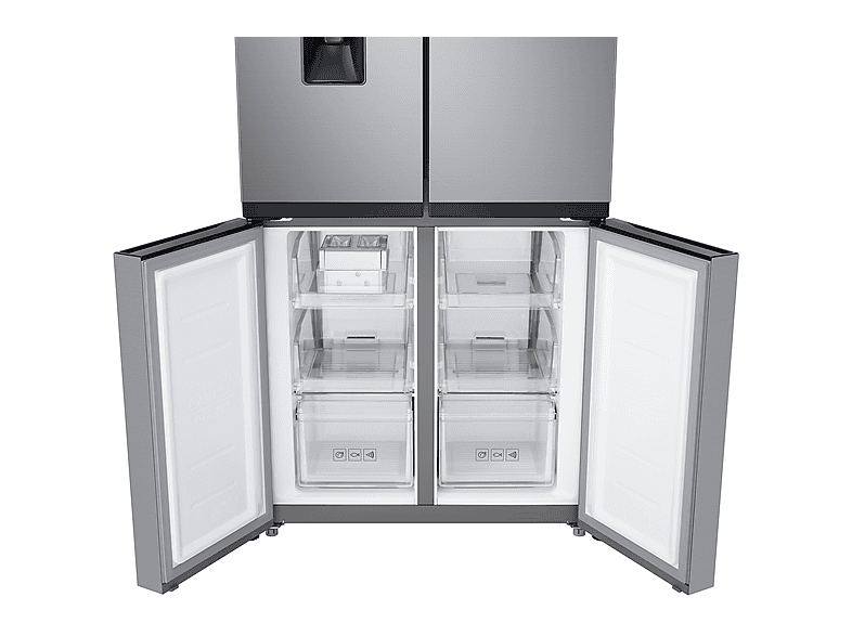 Frigorífico americano - Samsung RF48A401EM9/EF, Twin Cooling Plus, 179.3 cm, 488 l, Dispensador de agua, Twist Ice maker, Inox