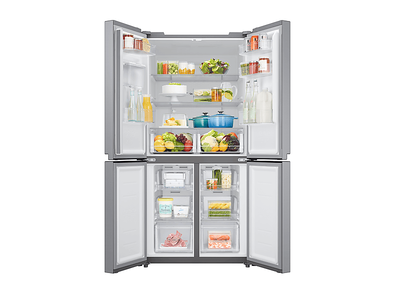 Frigorífico americano - Samsung RF48A401EM9/EF, Twin Cooling Plus, 179.3 cm, 488 l, Dispensador de agua, Twist Ice maker, Inox