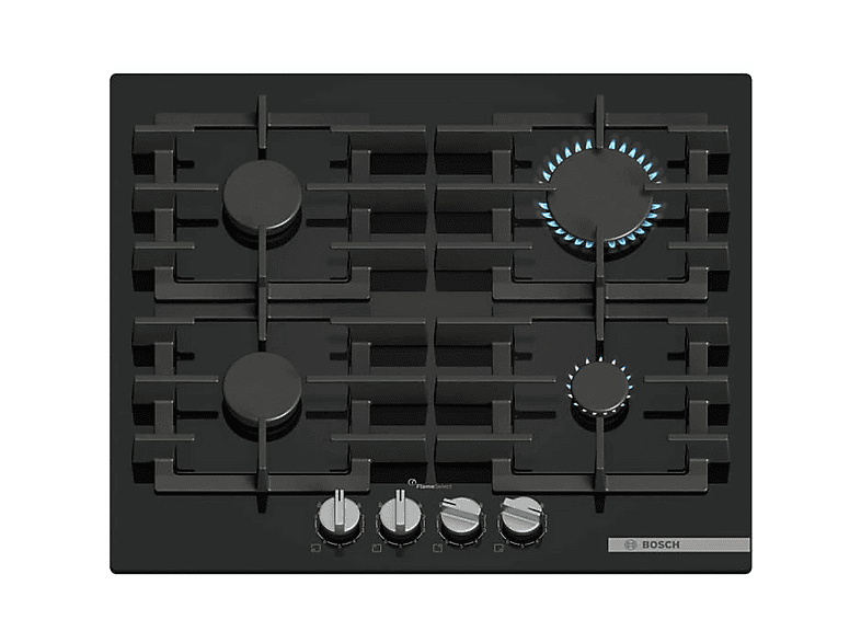 Placa de gas - Bosch Serie 6 PPP6A6I40, 4 zone(s) zonas, Propane/butane, 590 mm, Negro