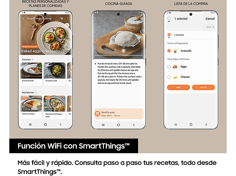 Horno - Samsung Dual Cook  NV7B4430ZAB/U1, Multifunción, Pirolítico, 76l, 59.5 cm, Función WiFi con SmartThings, Negro