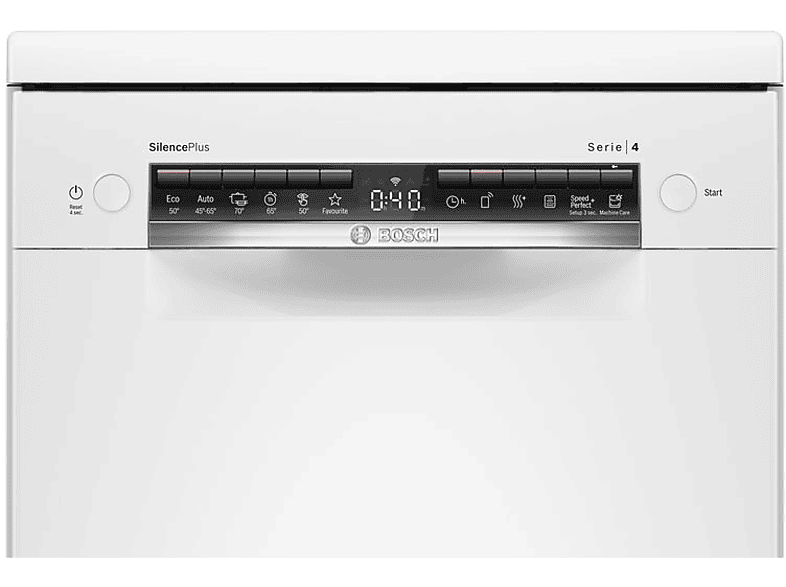Lavavajillas - Bosch SPS4HMW49E, Serie 2, 10 servicios, 5 programas, 45 cm, Extra Secado, Active Water, Blanco