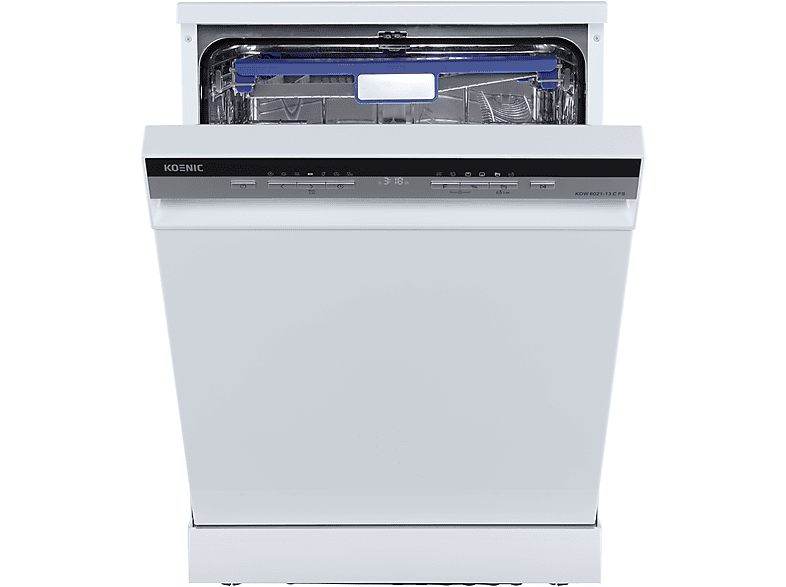 Lavavajillas - Koenic KDW 6021-13 C FS, 14 Servicios, 8 Programas, Ancho 59.6 cm, Libre instalación, Blanco
