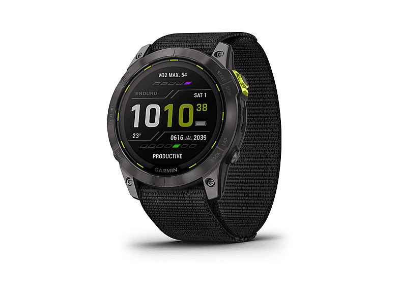Smartwatch - Garmin Enduro 2, Talla única, Polímero reforzado con fibra de vidrio (GFRP, Glass Fiber Reinforced Polymer), Titanio, Gris
