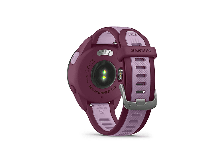Smartwatch - Garmin Forerunner 165 Music, Polímero, Color del cuerpo del reloj:Púrpura, Color de banda:Púrpura claro;Púrpura