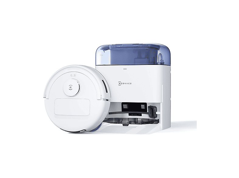 Robot friegasuelos - Ecovacs Deebot Mini Blue, 70 W, Potencia de succión 19,5 kPa, Depósito 0,14 l, Autonomía 128Min., Blanco