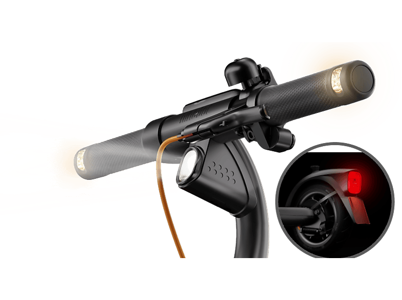 Patinete eléctrico - Segway-Ninebot, Segway E2 Plus E II, Tipo 1 / VPL, Potencia Nominal 300W, Carga Máxima 90 kg, Vel. 25 km/h, Negro