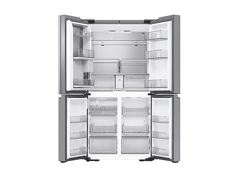 Frigorífico americano - Samsung RF65DG9H0ESREF, Triple Cooling, 183 cm, 636l, Dispensador de agua, Inox