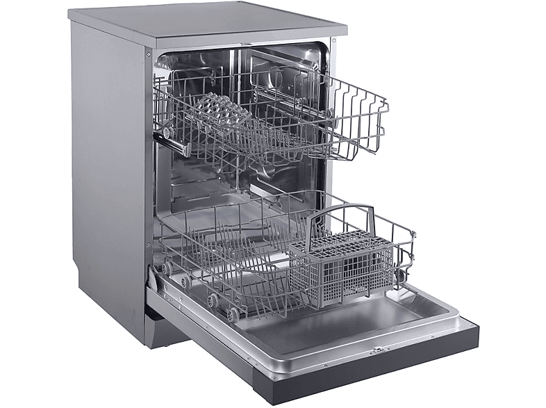 Lavavajillas - Midea MFD60S080X, 12 Servicios, 4 Programas, Ancho 59.8 cm, Inicio Diferido, Inox