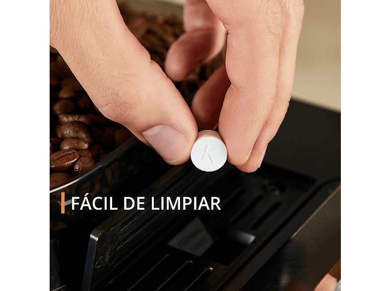 Cafetera superautomática - Krups Sensation Milk EA912B, 15 bar, 1450 W, 1.7 L, 6 modos, 2 tazas, Depósito de leche 0.3 L, Táctil, Gris