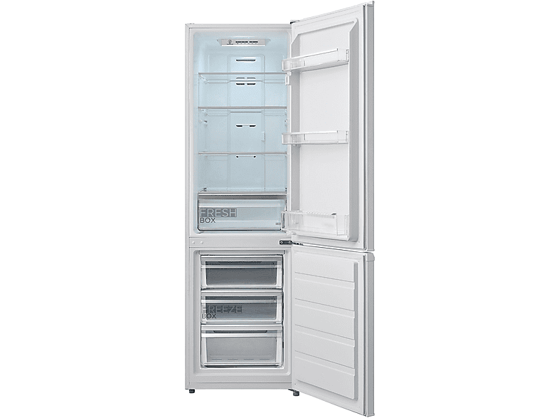 Frigorífico combi - Midea MDRB380FGE01A, No Frost, 180 cm Altura, 270 l, Control Electrónico, 4 Estrellas, Blanco