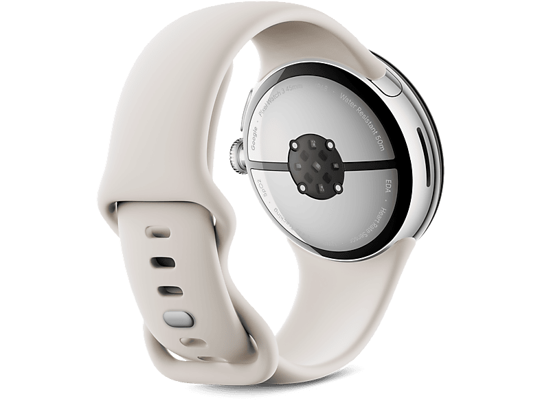 Smartwatch - Google Pixel Watch 3, AMOLED, 45 mm, S-L, Aluminio 100% reciclado, Porcelana