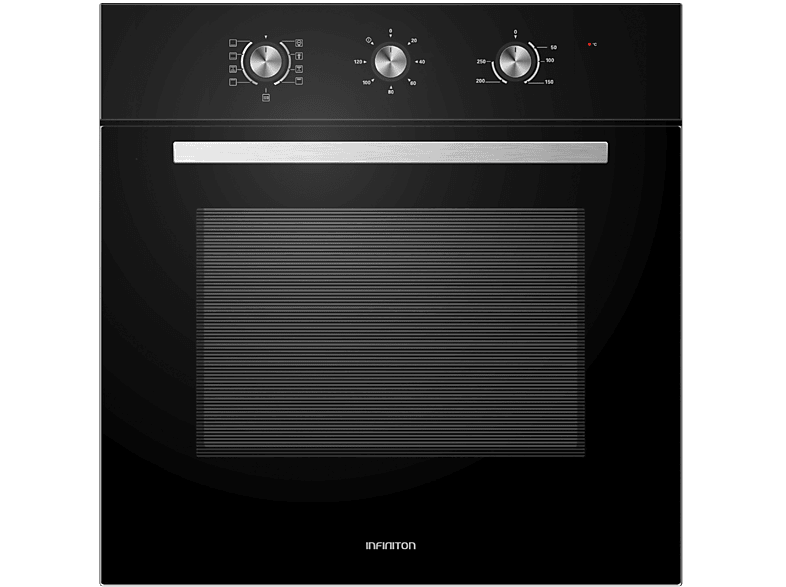 Horno - Infiniton M658BK, Multifunción, 65 l, 59.5 cm Ancho, 3000 W, Integrable, Cristal Negro