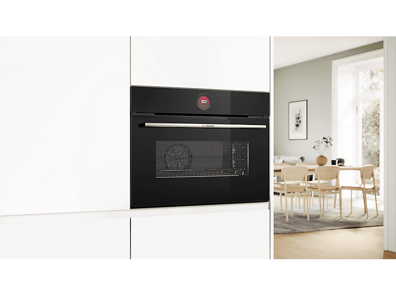 Horno compacto - Bosch CBG7341B1, Integrable, Hidrolítica, 47 l, 59,4 cm, negro