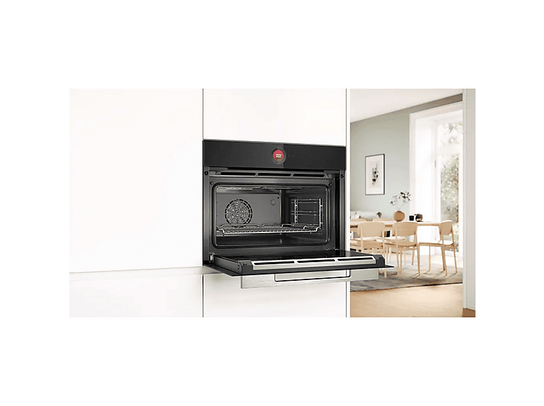 Horno compacto - Bosch CBG7341B1, Integrable, Hidrolítica, 47 l, 59,4 cm, negro