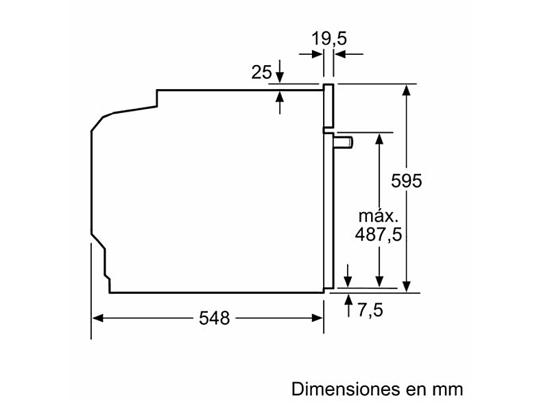 Horno - Bosch HBA574ES3, Multifunción, Pirolítico, 71 l, 59.4 cm, HotAir 3D, Asistente de limpieza con agua, Inox