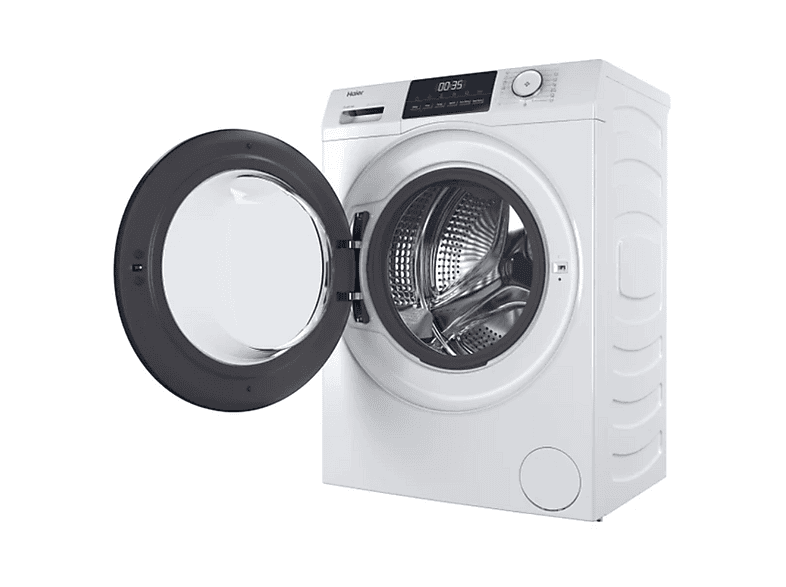 Lavadora carga frontal - Haier I-Pro Series 1 HW80-BP14929A-S, 8 kg, 1400 rpm, Motor Inverter, Función Vapor, Antibacterias, Blanco