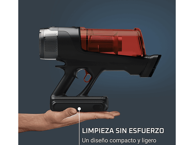 Aspirador escoba - Rowenta RH9A73 X - Force Flex 13.60 Animal Care, 380 W, 0.65 L, 60 min, Sin cables, Multisuperficie, Especial mascotas, Rojo