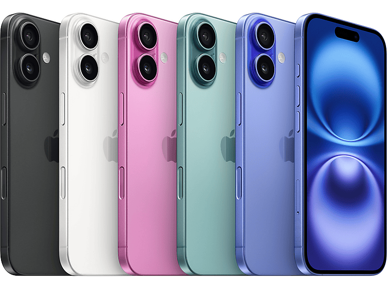 Smartphone - Apple iPhone 16, Verde azulado, 128 GB, 5G, 6.1 " OLED Super Retina XDR, Chip A18 Bionic, iOS