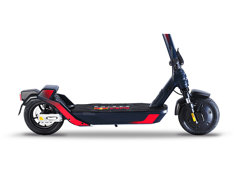 Patinete eléctrico - Red Bull Race Ten Turbo 10P, 1000W potencia máx., 500W Potencia nominal, 100 kg, 12000 mAh, 25 km/h, Negro/Rojo