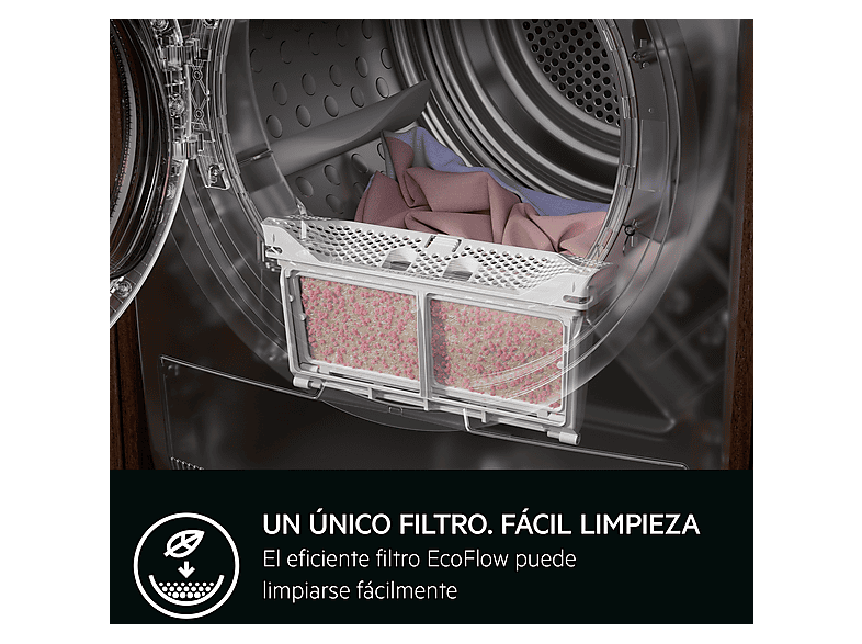Secadora bomba de calor - AEG Serie 8000 AbsoluteCare TR839T4PBCP, 9 kg, Blanco