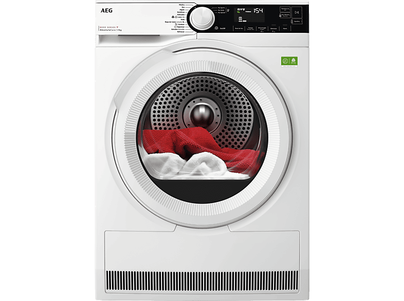 Secadora bomba de calor - AEG Serie 8000 AbsoluteCare TR839T4PBC, 9 kg, Blanco