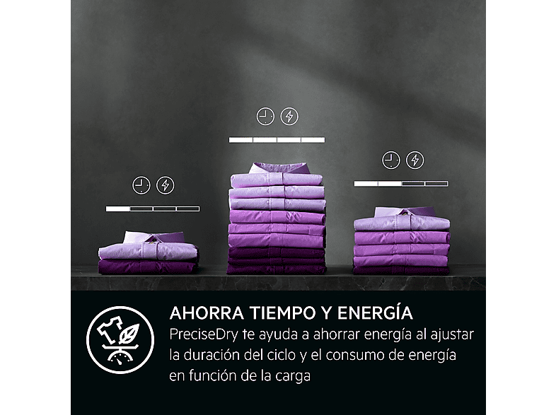 Secadora bomba de calor - AEG Serie 7000 SensiDry TR718P2OB, 8 kg, Blanco