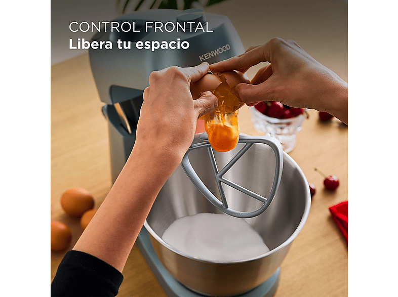 Robot de cocina - Kenwood, Amasador de repostería Kenwood Go KZM35.000GY, 800 W, 4 l, 6 velocidades + Función Pulse, Azul Tormenta