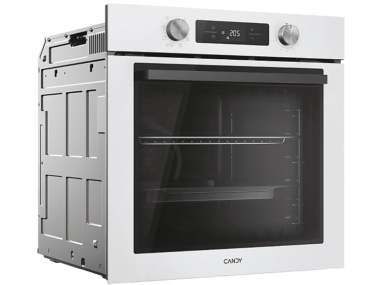 Horno - Candy Bake 600, Convección + Ventilador, Hidrolítico, 78 l, 59.5 cm Alto y Ancho, 9 Funciones de Cocción, Multifunción, Blanco