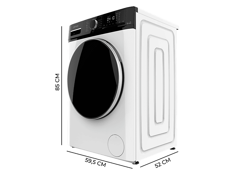 Lavadora carga frontal - Cecotec Bolero DressCode 7610 Inverter A, Capacidad 7 kg, 1400 rpm, 15 programas, Steam Max, Inverter plus, Clase A, White