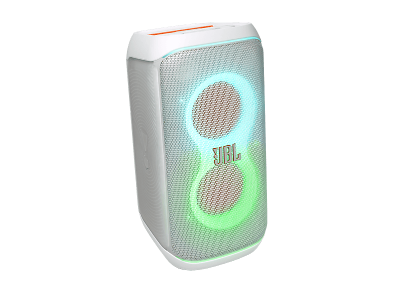 Altavoz de gran potencia - JBL PartyBox Club 120, Portátil para fiestas, Asa plegable, Bluetooth, Resistente salpicaduras, Autonomía 12h, 160W, Blanco