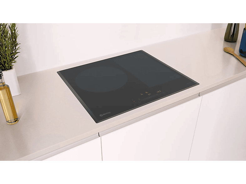 Placa inducción - Balay 3EB969LH, 2 zonas, 38 cm x 21 cm, Flex Inducción, Zona gigante 28 cm, 60 cm, Negro