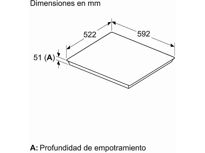 Placa inducción - Balay 3EB969LH, 2 zonas, 38 cm x 21 cm, Flex Inducción, Zona gigante 28 cm, 60 cm, Negro