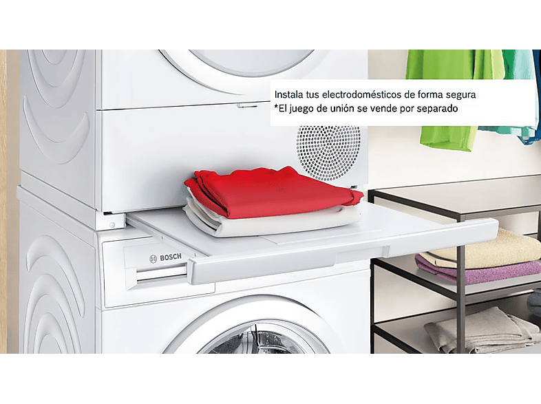 Secadora bomba de calor - Bosch WTR83200ES, Serie 4, 8 kg, 11 programas, AutoDry, Easy Clean, Blanco
