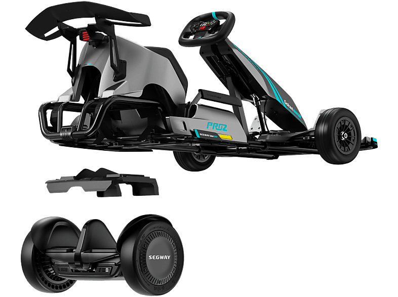 Kart eléctrico - Segway-Ninebot, Segway Gokart PRO 2, Potencia Nominal y Máxima 4800 W, Carga máxima 100 kg, 8000 mAh, 43 km/h, Negro/Gris