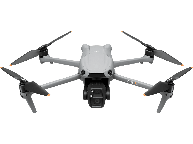 Dron - DJI Air 3S, CMO 1", 45 min Autonomía, Vídeos 4K/60 fps HDR, Doble Cámara, Panorámica Libre, Detección Obstáculos en Escenas Nocturnas, Gris