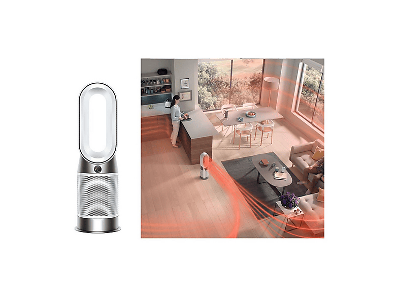 Purificador/ Ventilador sin aspas - Dyson PURIFIER HOT+COOL HP1., 50 W, Tecnología Dual, Blanco