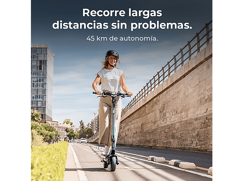 Patinete eléctrico - Cecotec 9271/BONGO Y45 CONNECTED, Pot. máx. 750 W, Carga máx. 120 kg, 120 min autonomía, 12500 mAh, gris