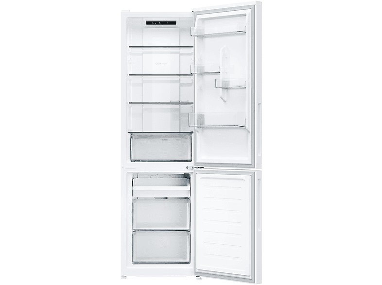 Frigorífico combi - Candy City Fresco CNCQ2T518EW, Total No Frost Circle+, 182 cm, 279 l, Iluminación LED, Blanco