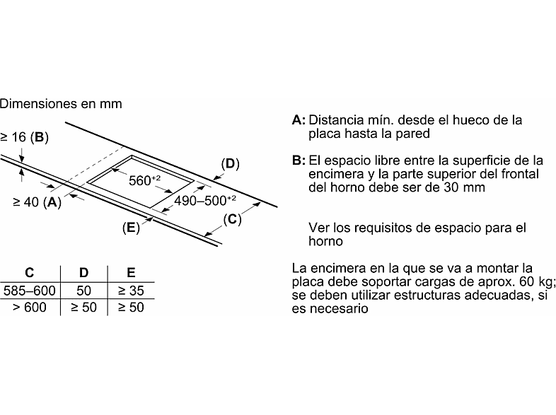 Placa inducción - Balay 3EB967LH, 3 zonas, Zona Extra Grande 32 cm, Función Sprint, 60 cm, Negro