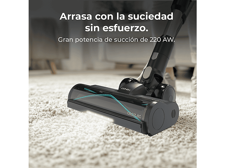 Aspirador escoba - Cecotec A01_EU01_102268/CONGA ROCKSTAR 5500 HURRICANE STAT, 700 W, Potencia de succión 30 kPa, Depósito 0,5 ml, Autonomía 120 min