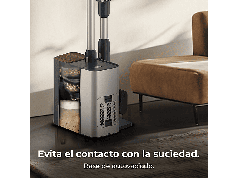 Aspirador escoba - Cecotec A01_EU01_102268/CONGA ROCKSTAR 5500 HURRICANE STAT, 700 W, Potencia de succión 30 kPa, Depósito 0,5 ml, Autonomía 120 min